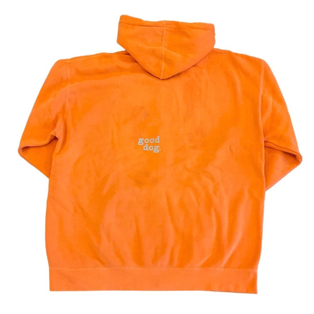 GOOD DOG! Unisex XL ZIPPERED Relaxed Fit Orange Hoodie by Comfort Colors NEW